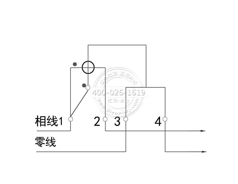 單相電子式電表單進(jìn)單出接線圖