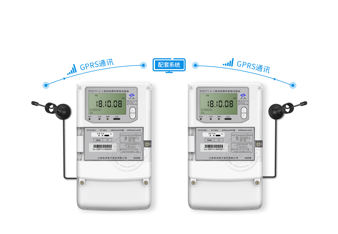 電表內(nèi)置GPRS無線模塊，無需額外配置采集設備